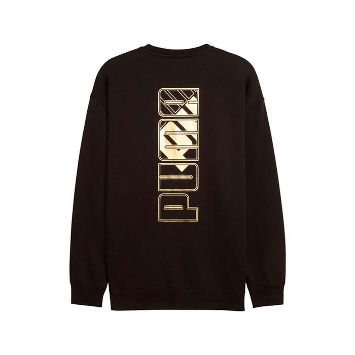 Sudadera sin Capucha Hombre Puma Maximal Metallic Relaxed Negro 8-9 Años