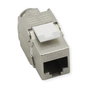 VALUE 21.99.1807 Keystone Jack RJ-45 Cat8 1 Gbps Clase I, Blindado, Montaje sin Herramientas, Color Plata