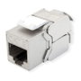 VALUE 21.99.1807 Keystone Jack RJ-45 Cat8 1 Gbps Clase I, Blindado, Montaje sin Herramientas, Color Plata