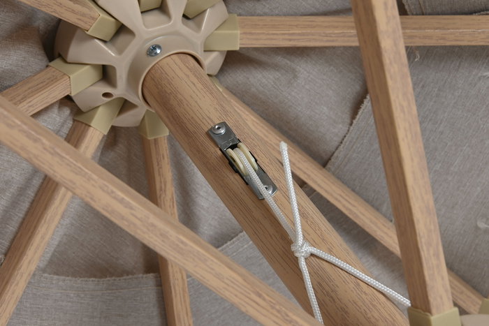 DKD Home Decor Parasol Terraza y Jardin 246 x 246 x 240 cm Acero Algodón