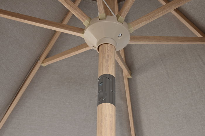 DKD Home Decor Parasol Terraza y Jardin 246 x 246 x 240 cm Acero Algodón