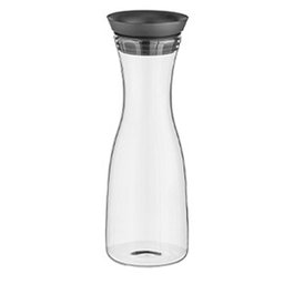 APS Botella Zumo - Jarra de Vidrio con Tapa Automática, Capacidad 1 Litro, Alto 29 cm, Diámetro 10 cm