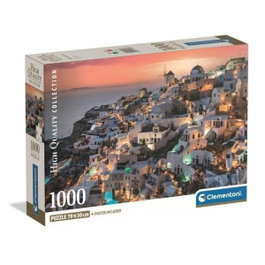 Clementoni Rompecabezas Compacto Tonos de Santorini 1000 piezas
