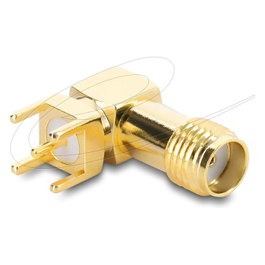 DeLOCK 67410 Conector SMA Hembra 90 Grados PCB 5 mm Oro -55°C a +165°C para Puertos e Interfaces - DeLOCK