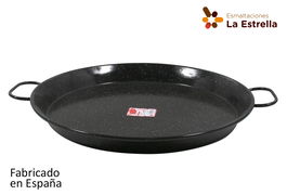 La Estrella Paellera Valenciana Jaspeada 46 cm (12 Rac), 56x46x5 cm, Acero (8 Unidades)