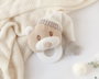 KioKids Mordedor Peluche Osito Con Gorro Para Bebé +0 Meses Beige Dolci Amici