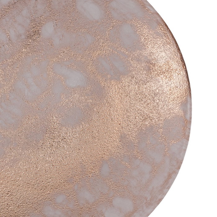 Centro Mesa Bandeja Cobre Rosado Cristal 32 X 32 cm