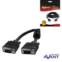 AVANT CONNECT Cable VGA Macho a Macho 3 metros, Conexión de Video para PC, Monitor, Proyector