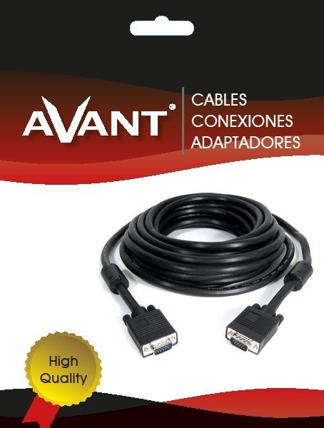 AVANT CONNECT Cable VGA Macho a Macho 3 metros, Conexión de Video para PC, Monitor, Proyector