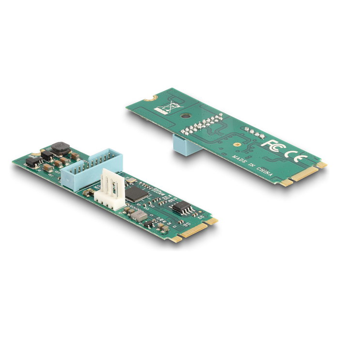 DeLOCK Convertidor M.2 Key B+M a 2 x USB 5 Gbps Tipo-A con cable de 50 cm