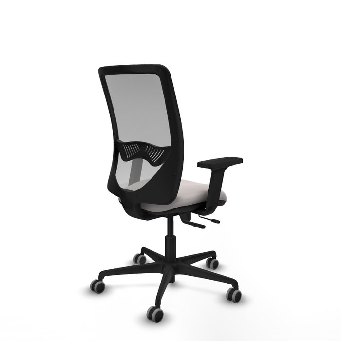 PIQUERAS Y CRESPO Silla de oficina Zulema con mecanismo Sincro/Traslack, Blanco y Gris
