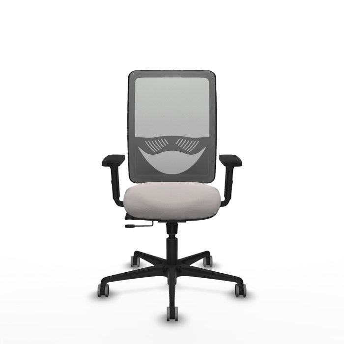 PIQUERAS Y CRESPO Silla de oficina Zulema con mecanismo Sincro/Traslack, Blanco y Gris