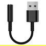 EQUIP Adaptador USB-A a 4-Pin 3.5mm (Jack) DAC 0.15m - Negro, Referencia 147945