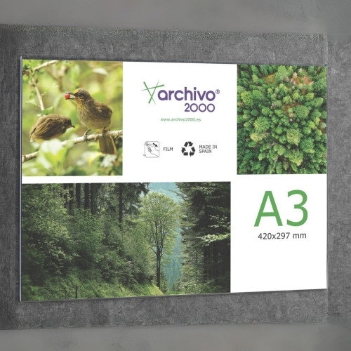Archivo 2000 Expositor Mural A3 Horizontal Premium con Adhesivo