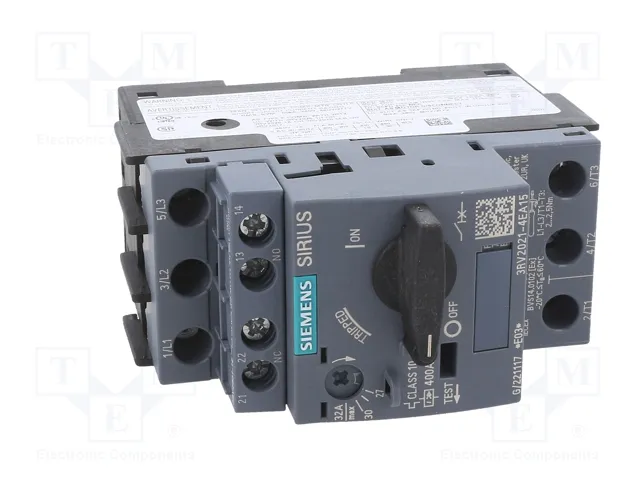 SIEMENS 3RV2021-4EA15 Interruptor motorizado 15kW NO + NC