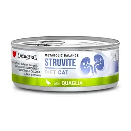 Disugual Diet Cat Struvite Codorniz 12x85 gr Alimento Húmedo para Gatos