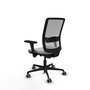 PIQUERAS Y CRESPO Silla de oficina Haches Gris con Brazos 3D