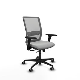 PIQUERAS Y CRESPO Silla de oficina Haches Gris con Brazos 3D
