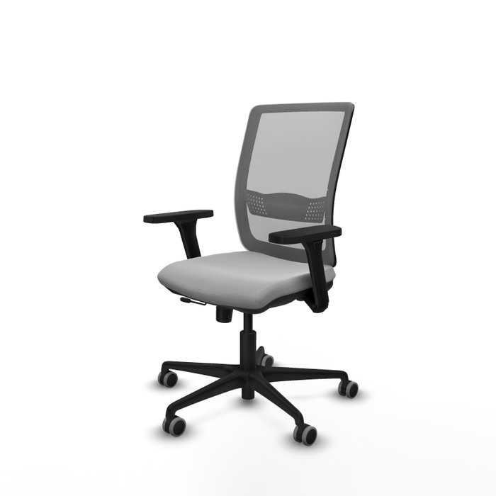 PIQUERAS Y CRESPO Silla de oficina Haches Gris con Brazos 3D PIQUERAS Y CRESPO Silla de oficina Haches Gris con Brazos 3D
