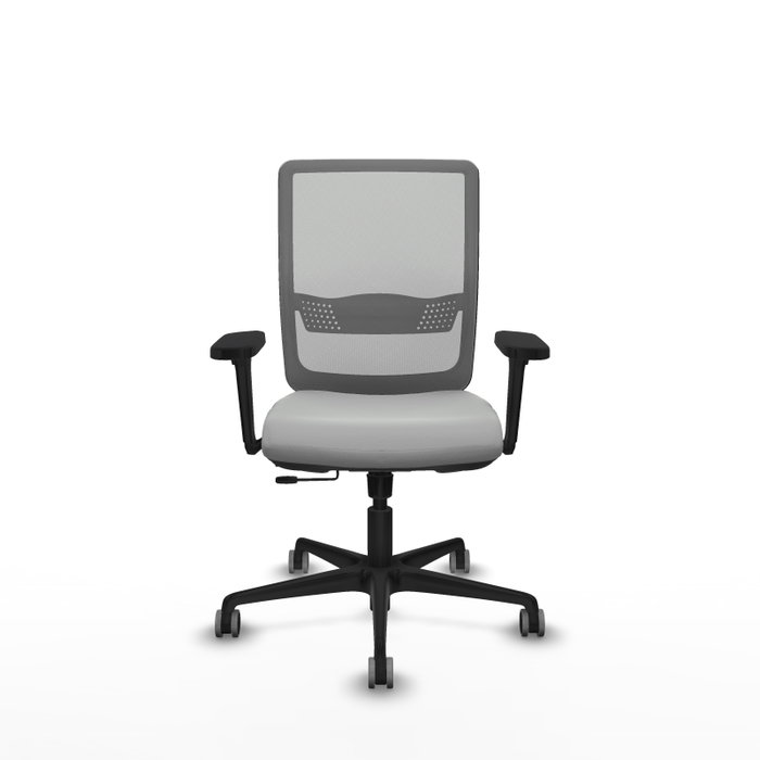 PIQUERAS Y CRESPO Silla de oficina Haches Gris con Brazos 3D PIQUERAS Y CRESPO Silla de oficina Haches Gris con Brazos 3D