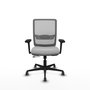 PIQUERAS Y CRESPO Silla de oficina Haches Gris con Brazos 3D