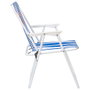 Dolce Vita Home Deco Factory - Silla Plegable Exterior Azul, Estructura Hierro, Tela Poliéster Hidrófugo, Tratamiento UV y Epoxi, 110 kg, 75x44x52 cm