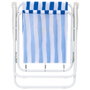 Dolce Vita Home Deco Factory - Silla Plegable Exterior Azul, Estructura Hierro, Tela Poliéster Hidrófugo, Tratamiento UV y Epoxi, 110 kg, 75x44x52 cm
