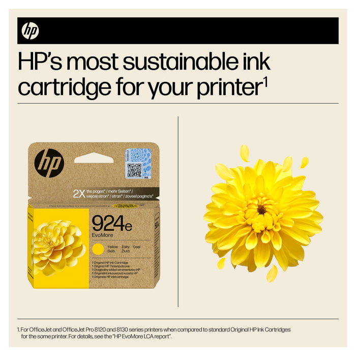 HP 924e EvoMore Cartucho de Tinta Amarillo XL