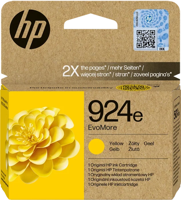 HP Cartucho de tinta amarillo 924e (4K0U9NE) ~800 páginas HP Cartucho de tinta amarillo 924e (4K0U9NE) ~800 páginas