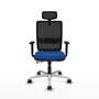 PIQUERAS Y CRESPO Silla de oficina Haches con mecanismo Sincro/Traslack Azul