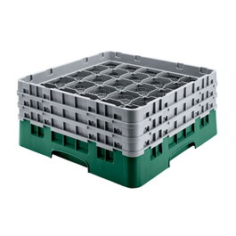 CAMBRO Cesta de lavado 36 comp. 2 alturas Verde Sherwood