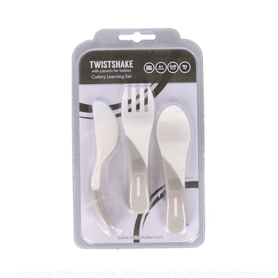 TWISTSHAKE Cubiertos De Aprendizaje +6 Meses Blanco