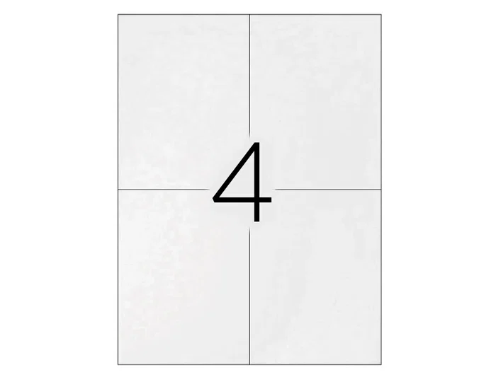 Q-connect KF10660 Etiquetas Adhesivas 105x148,5 mm para Fotocopiadora Láser Ink-jet, Caja 100 Hojas DIN A4