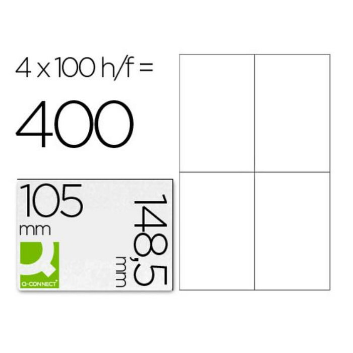 Q-connect KF10660 Etiquetas adhesivas 105x148,5 mm DIN A4 Q-connect KF10660 Etiquetas adhesivas 105x148,5 mm DIN A4