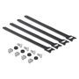 DeLOCK Panel de Gestión de Cables de 19 Pulgadas con 4 Bridas de Velcro Negras