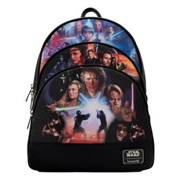Loungefly Mini Mochila Star Wars Trilogia Licencia Oficial Cuero PU 29 x 35 x 10 cm