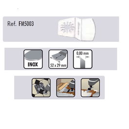 DUVER Rascador Sierra Oscilante de Acero Inoxidable 52x49 mm FM5003