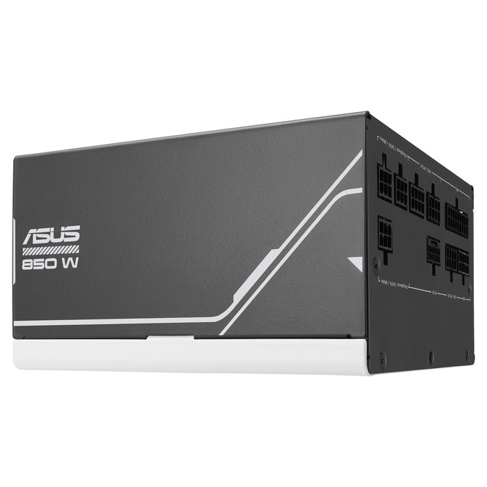 ASUS PRIME AP-850G 850W Fuente de Alimentación ATX 3.0 80 Plus Gold Certificación Totalmente Modular Negra/Blanca con Iluminación, Conector PCIe 16 Pines