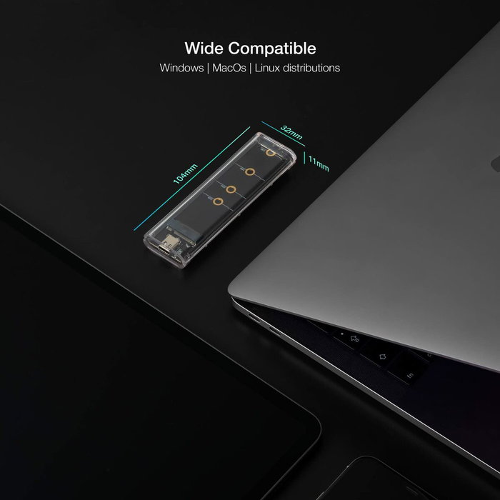 Tooq Caja Externa SSD M.2 NGFF/NVMe Transparente RGB TQE-2200 Tooq Caja Externa SSD M.2 NGFF/NVMe Transparente RGB TQE-2200