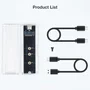 TooQ TQE-2200 Caja Externa para Disco SSD M.2 NVMe USB 3.1 Gen2 10Gbps Transparente RGB Sin Tornillos