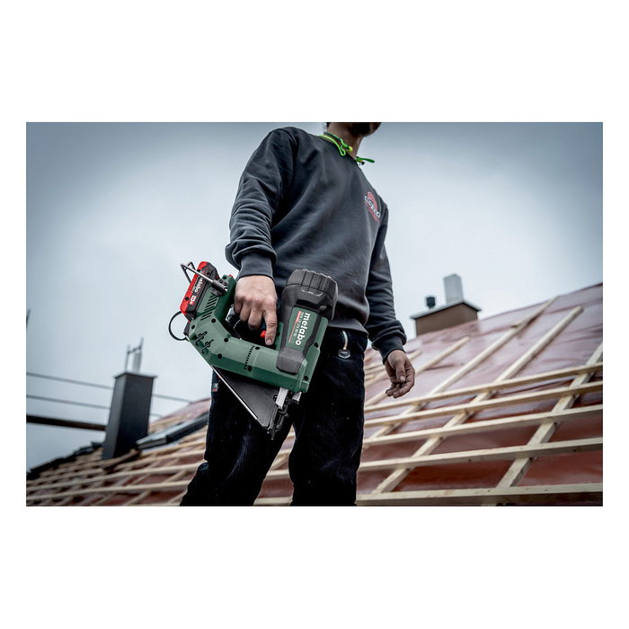 Metabo NFR 18 LTX 90 BL Pistola de Clavos a Bateria 18V LiHD, Negro/Verde, Clavos 50-90 mm, 550 disparos/min
