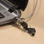 Ewent EW1242 Candado de Seguridad Kensington para Portátil - Cable Antirrobo 1.5m, Acero Inoxidable, Negro, con Llave