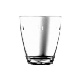 Mepra Vaso Agua Murano Transparente de Cristal, Capacidad 33 cl, 100 mm de Alto (Set de 6)