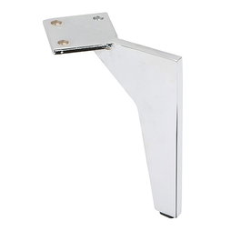 Q&Q Pata Metalica Tercia H140 Cromo Altura Total 137Mm Metal