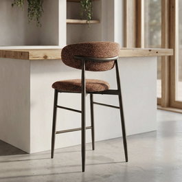 Taburete Teja Tejido-Metal Contract 53 X 52 X 95 cm (Set de 2)