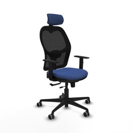 PIQUERAS Y CRESPO Silla de oficina Jorquera con mecanismo Sincro/Traslack Azul marino