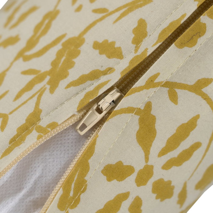 Cojín Beige-Mostaza 100% Algodón 60 X 40 cm (Set de 2)