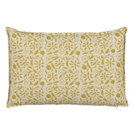 Cojín Beige-Mostaza 100% Algodón 60 X 40 cm (Set de 2)