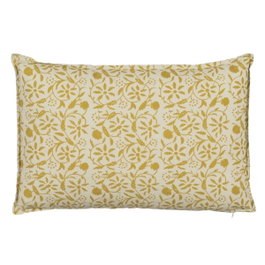 Ixia Cojín Beige-Mostaza 100% Algodón 60 x 40 cm