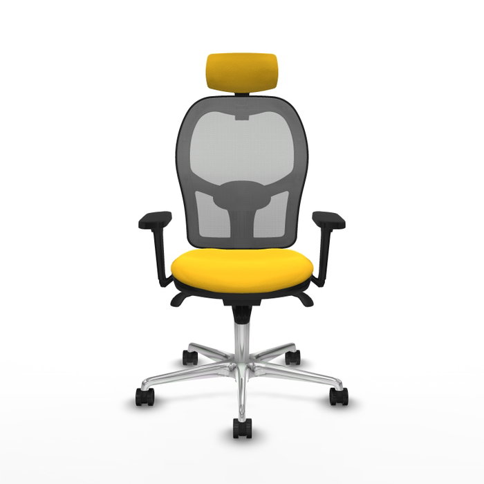 PIQUERAS Y CRESPO Silla de oficina Jorquera con Mecanismo Sincro, Amarillo y Gris PIQUERAS Y CRESPO Silla de oficina Jorquera con Mecanismo Sincro, Amarillo y Gris